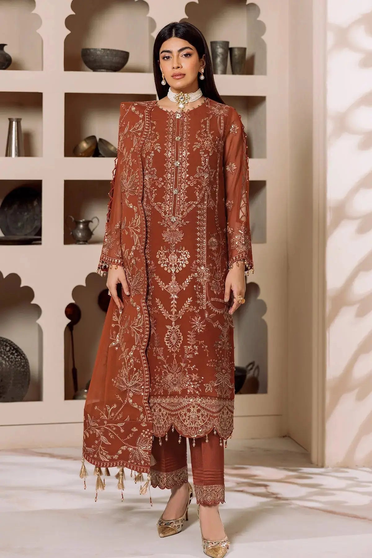 Alizeh Exclusive Luxury Formals 2026 (AF-DUA-3003-Lyra Rust)