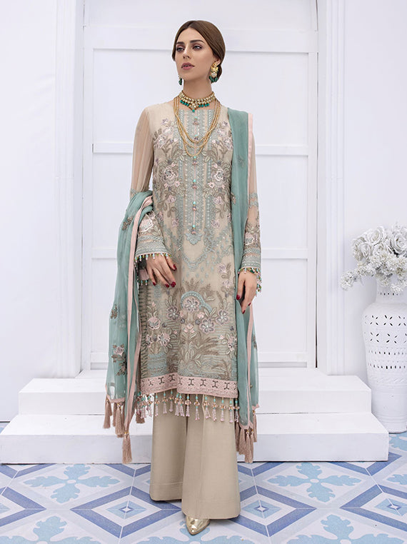 Flossie Festive Embroidered Unstitched Collection'26 (S-809)