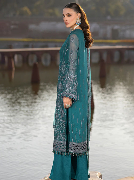 Flossie Festive Embroidered Unstitched Collection'26 (S-1306  COLD LIGHT)