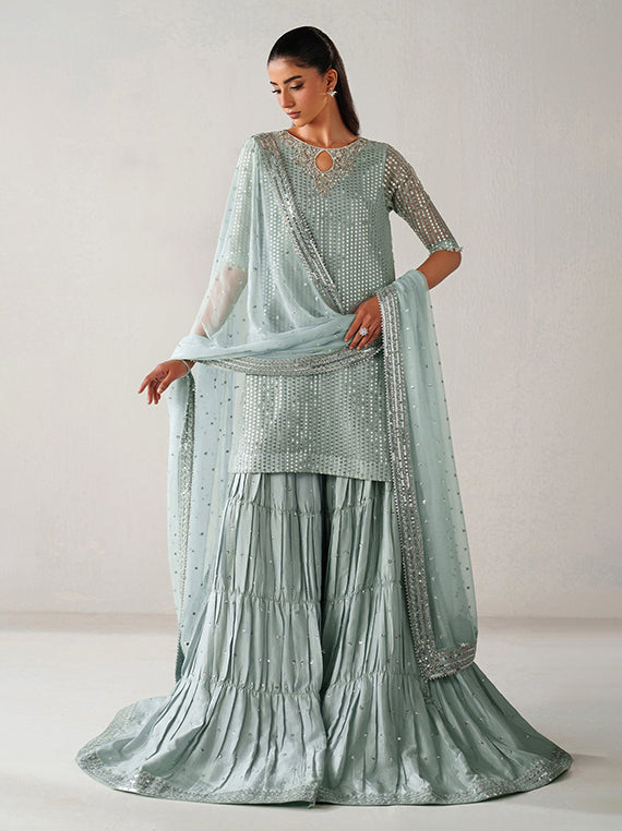 Baroque Festive Embroidered Unstitched Collection'26 (UF-4389)