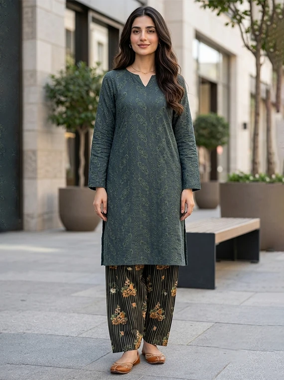 2pc Chikankari Lawn Edit 2026 Vol-FA51 (D-02)