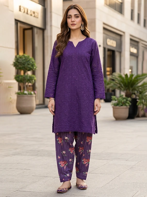 2pc Chikankari Lawn Edit 2026 Vol-FA51 (D-04)