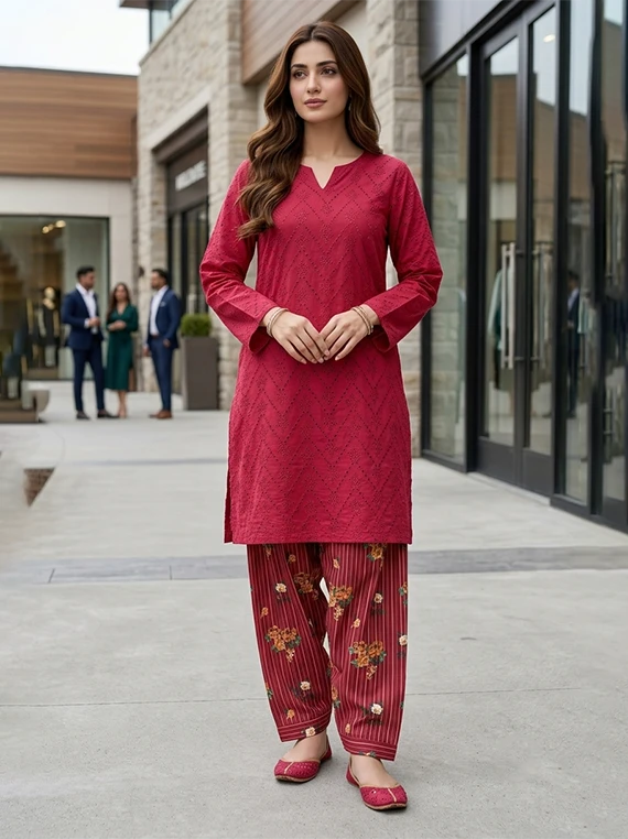 2pc Chikankari Lawn Edit 2026 Vol-FA51 (D-05)