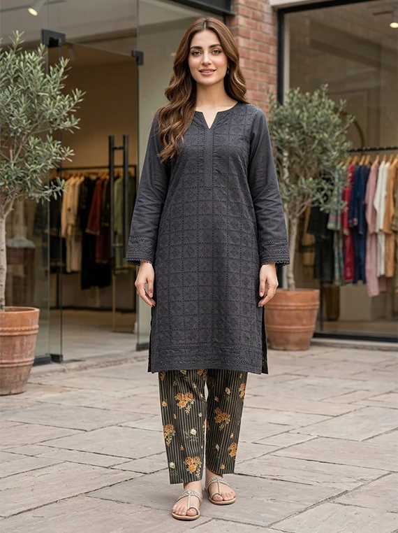 2pc Chikankari Lawn Edit 2026 Vol-FA51 (D-07)