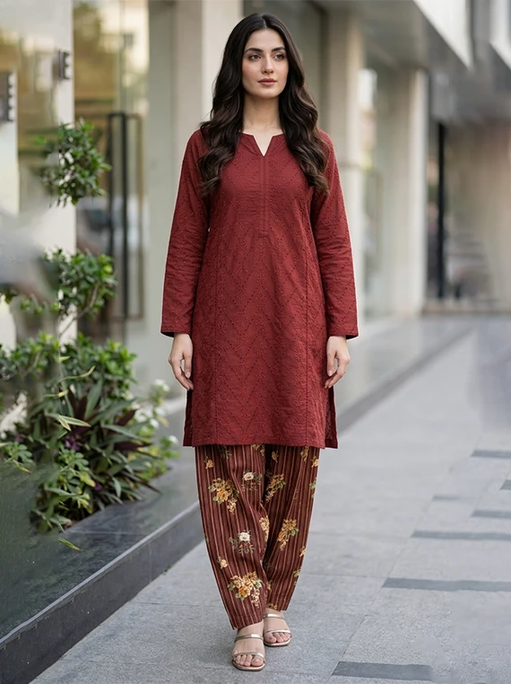 2pc Chikankari Lawn Edit 2026 Vol-FA51 (D-14)