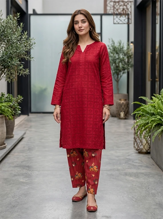 2pc Chikankari Lawn Edit 2026 Vol-FA51 (D-15)