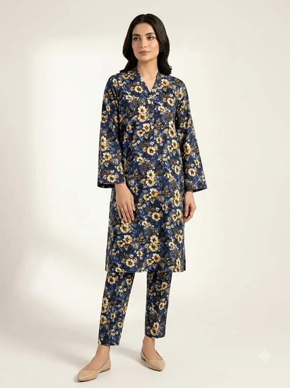 2pc Printed Linen Edit 2026 Vol-FA02 (D-03)