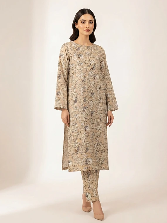 2pc Printed Lawn Edit 2026 Vol-FA02 (D-34)