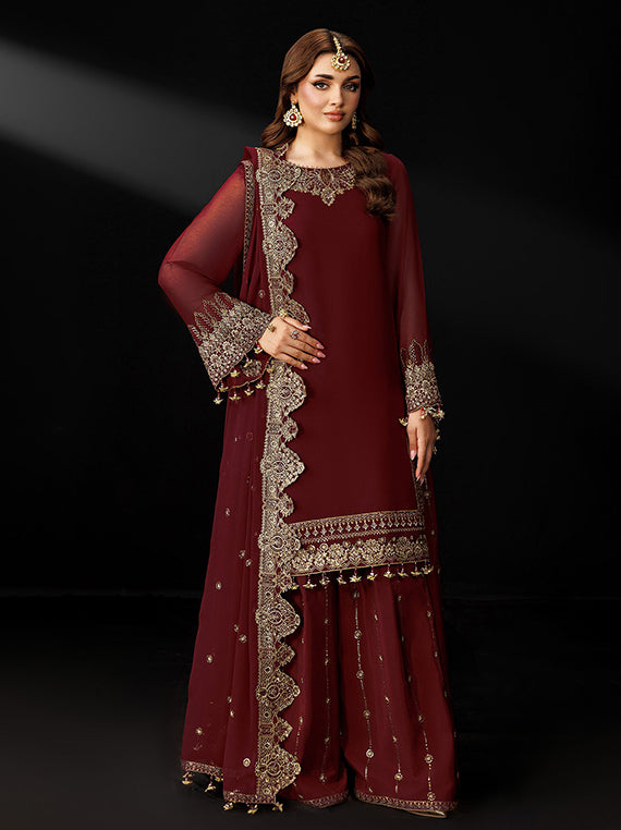 Alizeh Exclusive Formals Collection 2026 (AF-DUA-3035-Marsala)