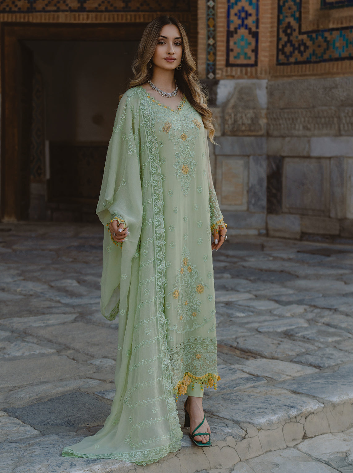 AL Kousar Festive Chiffon Collection 2026 by AHMAD EMBROIDERY (DD-01)