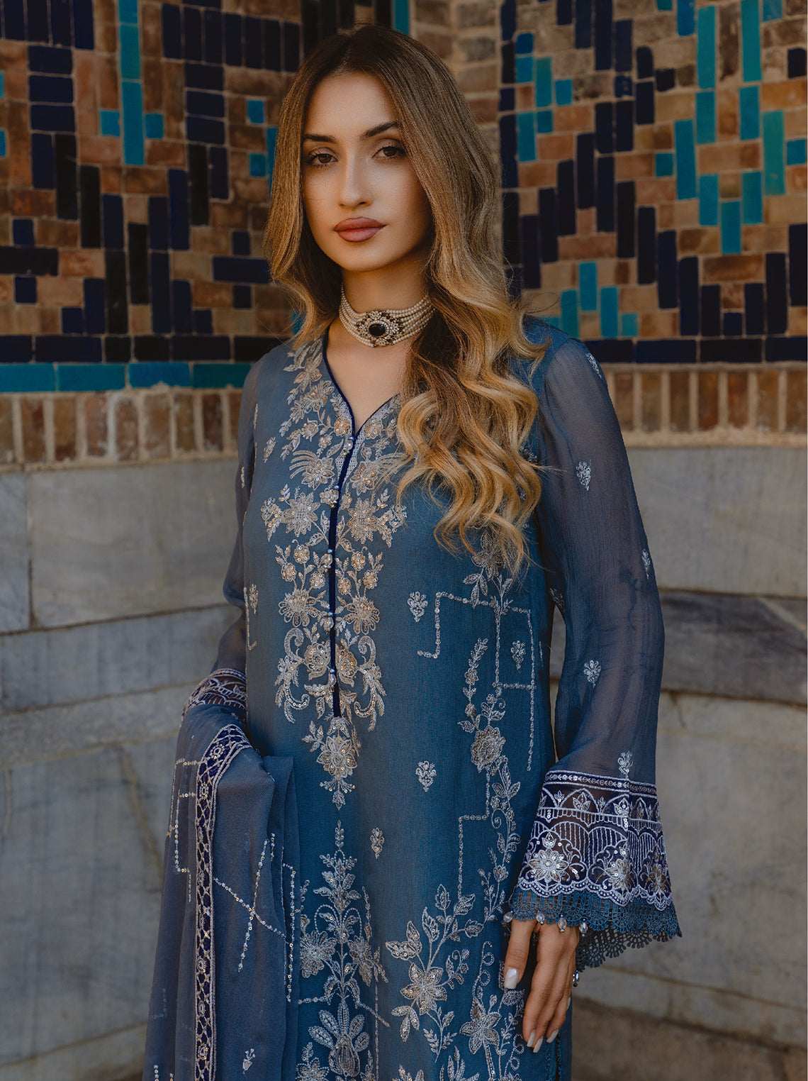 AL Kousar Festive Chiffon Collection 2026 by AHMAD EMBROIDERY (DD-02)