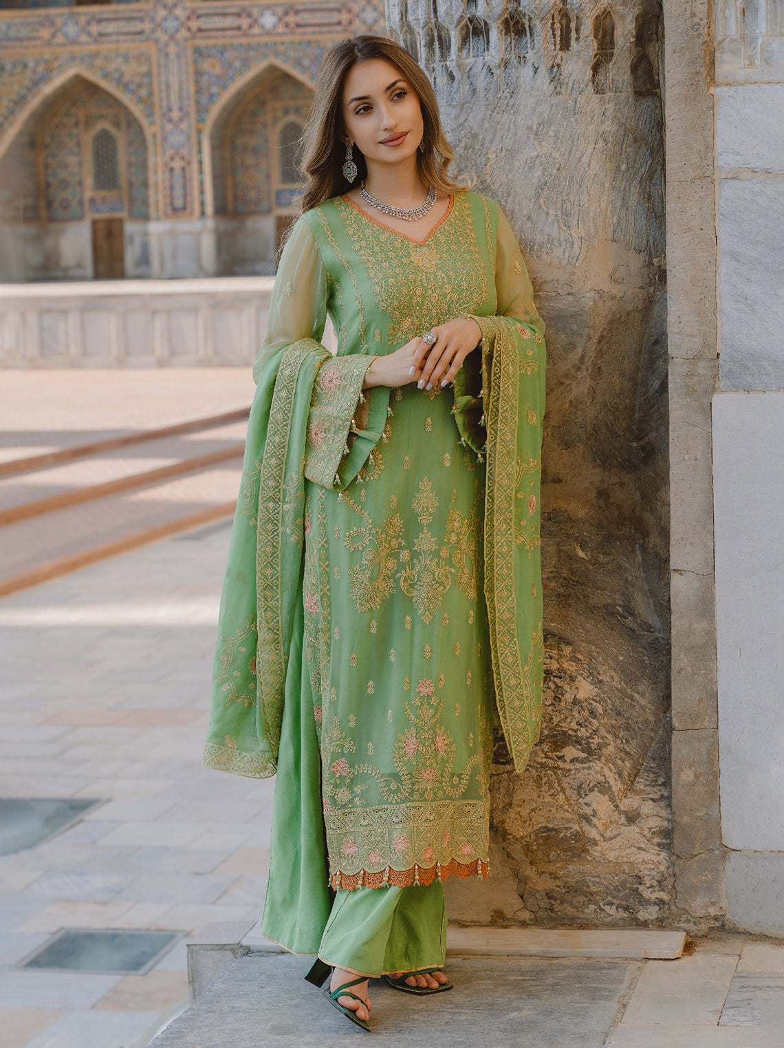 AL Kousar Festive Chiffon Collection 2026 by AHMAD EMBROIDERY (DD-07)