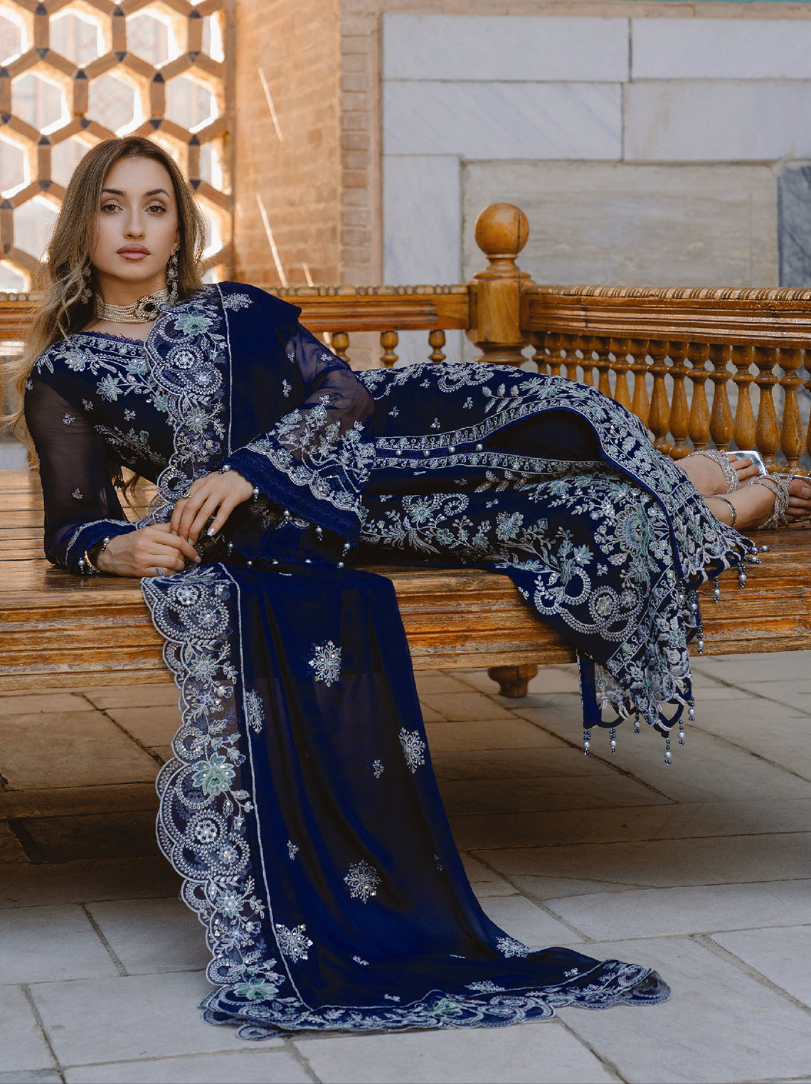 AL Kousar Festive Chiffon Collection 2026 by AHMAD EMBROIDERY (DD-08)