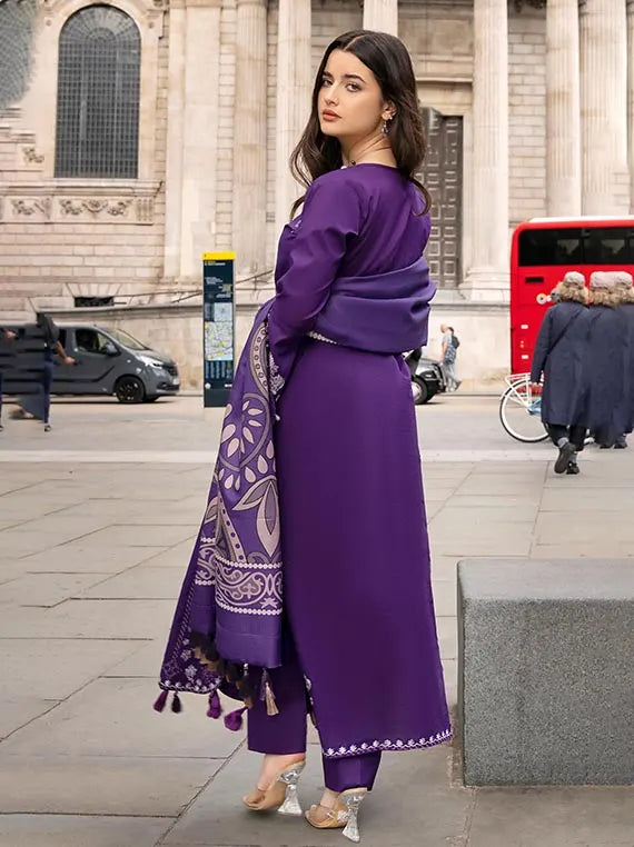 ALZOHAIB Embroidered East Meet London Wintry Breeze Collection'26 (D-09)