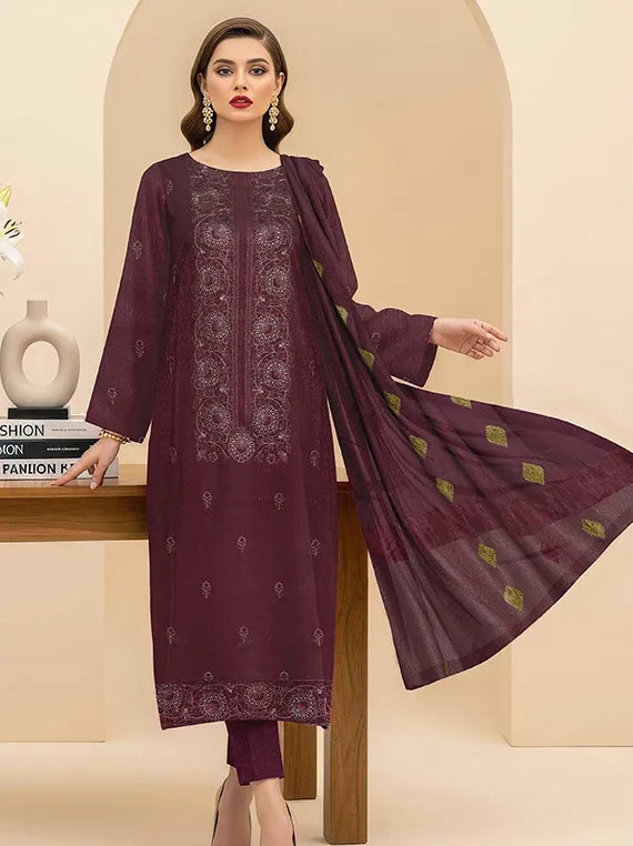 APSRA by Khoobsurat Embroidered Peach Leather Collection 2025 (D-04)