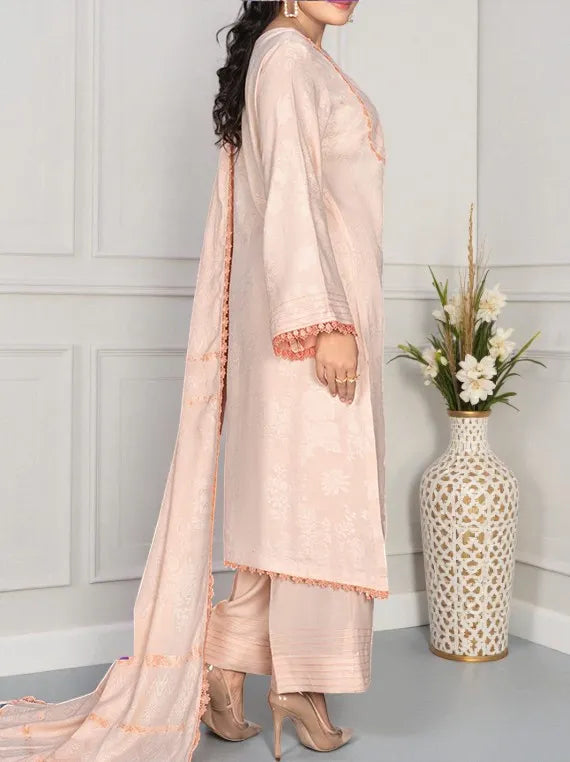 ARZOO by Wania Peach Self Jacquard Collection 2025 (WL-238)