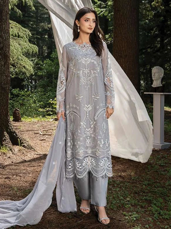 AURA by Zebtan Embroidered Chiffon Collection 2026 (AR-03)