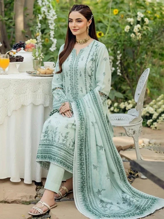 AYAT Eleganza by Pearl Arts Embroidered Lawn Collection 2026 Vol-61 (D-07)