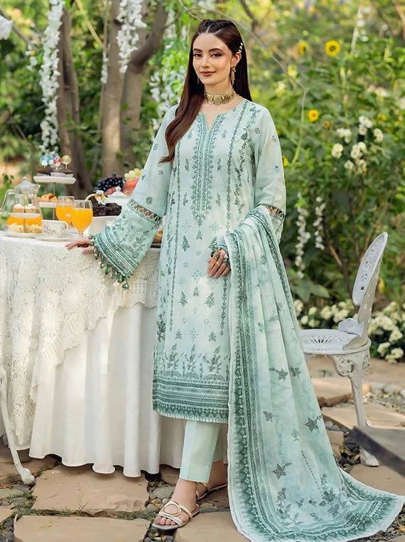 AYAT Eleganza by Pearl Arts Embroidered Lawn Collection 2026 Vol-61 (D-07)