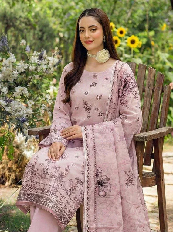 AYAT Eleganza by Pearl Arts Embroidered Lawn Collection 2026 Vol-61 (D-10)