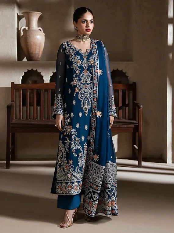AZU by Ahmed EMB Chiffon Collection 2026 Vol-17 (D-08)