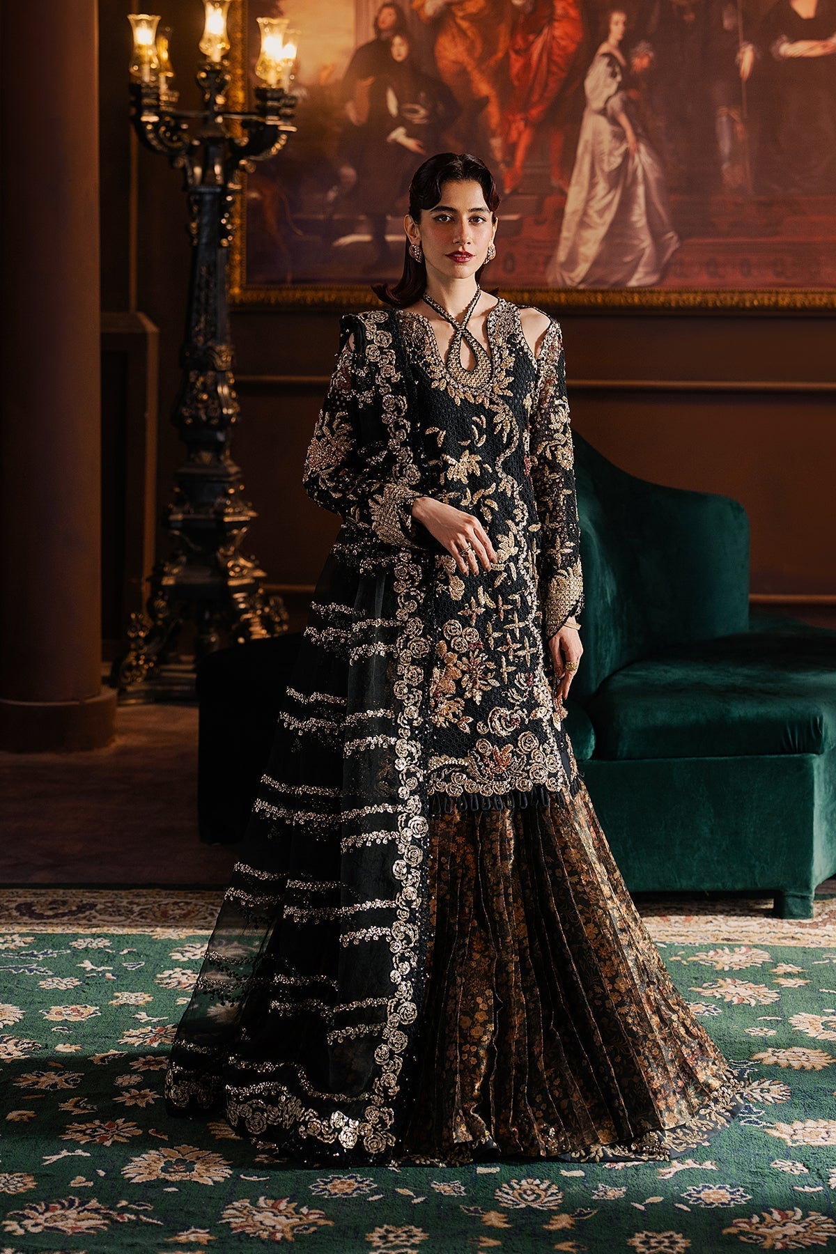 Afrozeh La Fuchsia Embroidered Raw Silk Collection 2026 (Sarave)