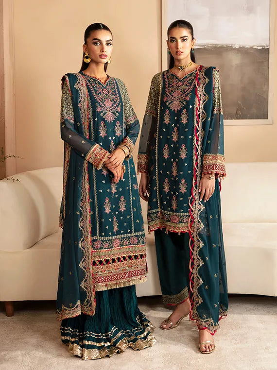 Farasha Ethereal Embroidered Collection 2025 (D-08 NEHMAT)