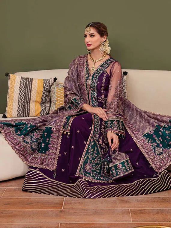 Farasha Ethereal Embroidered Collection 2025 (Iris)
