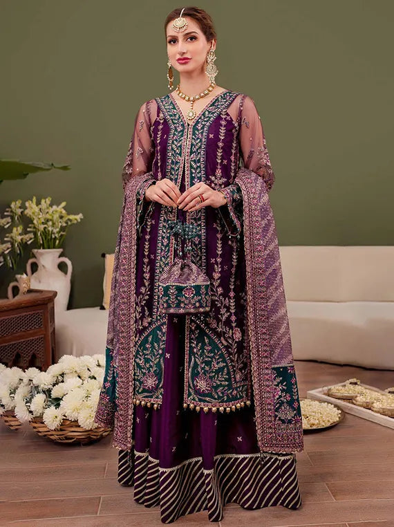 Farasha Ethereal Embroidered Collection 2025 (Iris)