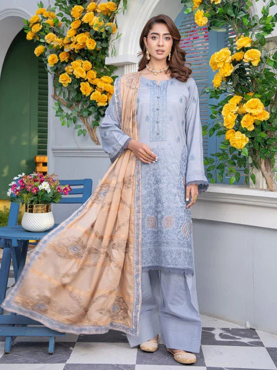 Alif Airjet Embroidered Fancy Lawn Collection 2026 Vol-52 (D-01)