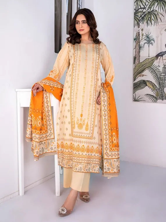 Alishba Classic Lawn Collection 2025 by Ravi Cloth (D-04)