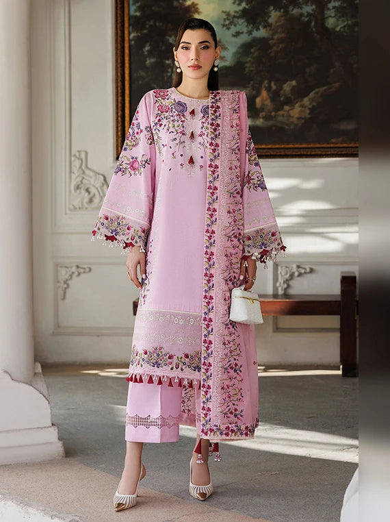 Alizeh Embroidered Printed Lawn Collection 2026 (AF-EL-7052-Truba)