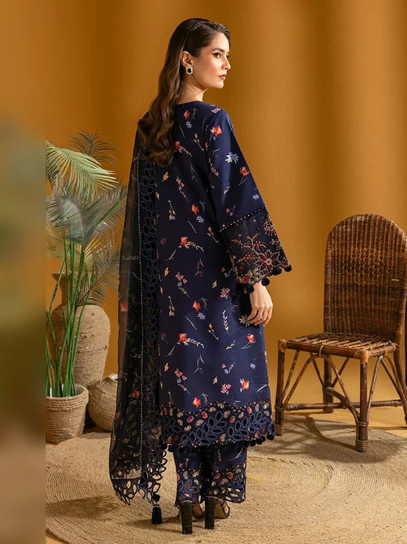 Alizeh Embroidered Printed Lawn Collection 2026 (AF-EPL-7005-Iris)