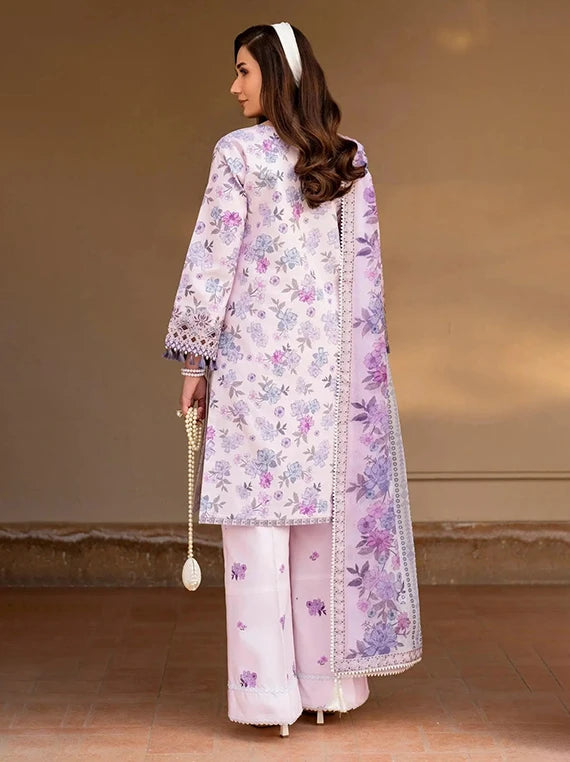 Alizeh Embroidered Printed Lawn Collection 2026 (AF-EPL-7021-Lavy)