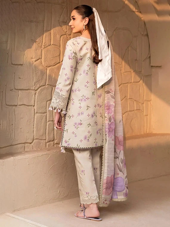 Alizeh Embroidered Printed Lawn Collection 2026 (AF-EPL-7028-Pesto)