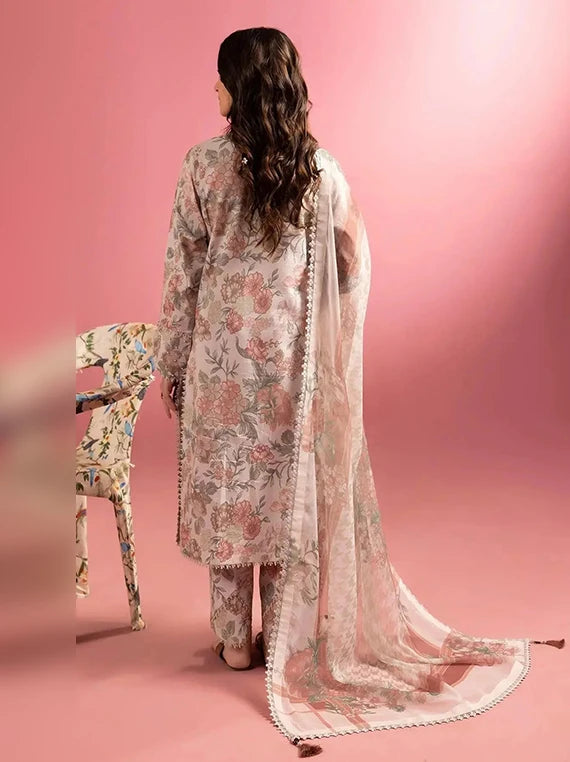 Alizeh Embroidered Printed Lawn Collection 2026 (AF-PL-6008-Sunset Blush)