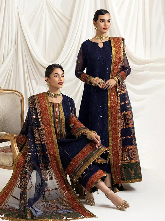 Alizeh Blooming Elegance Collection 2025 (2117-Mehlika C Blue)