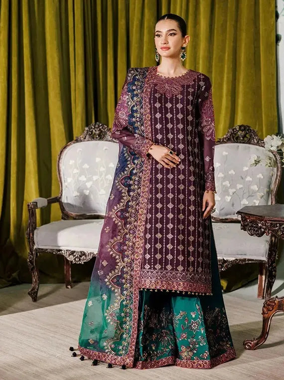 Alizeh Eternal Charm Luxe Collection 2025 (2173-Nagar B Magenta)