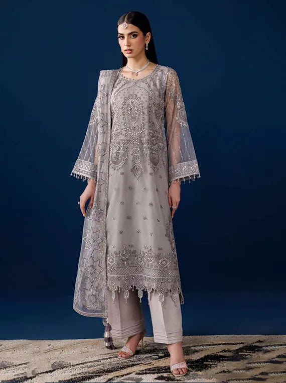 Alizeh Exclusive Embroidered Net Collection 2025 (4062-AMOR)
