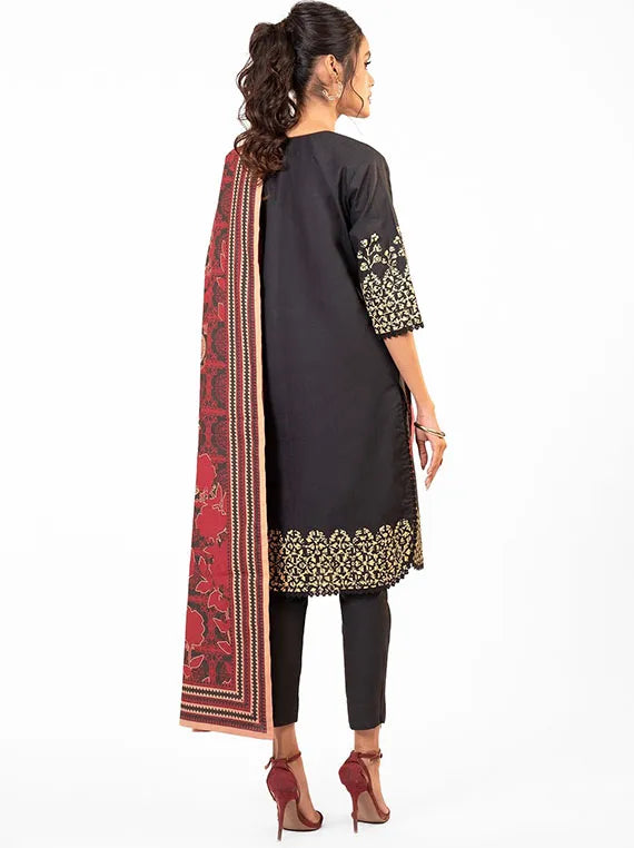 Alkaram Printed Embroidered Winter Collection 2026 (FW-44-22-Black)