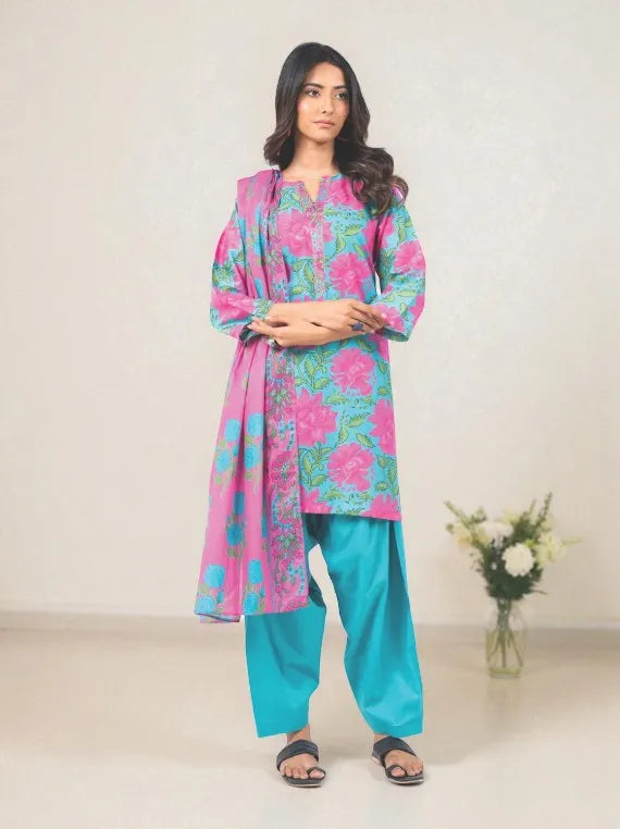 Alkaram Printed Khaddar Collection 2025 (MSB-34-25-2-TURQUOISE)