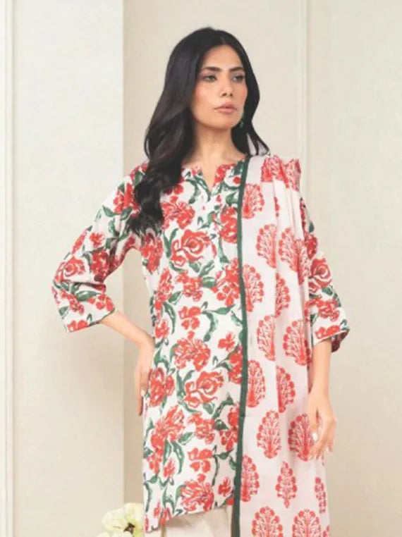 Alkaram Printed Khaddar Collection 2025 (MSB-43-25-2-CREAM)