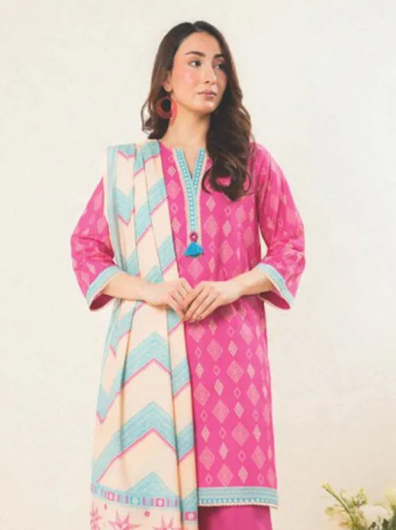 Alkaram Printed Khaddar Collection 2025 (SS-52.1-25-2-PINK)