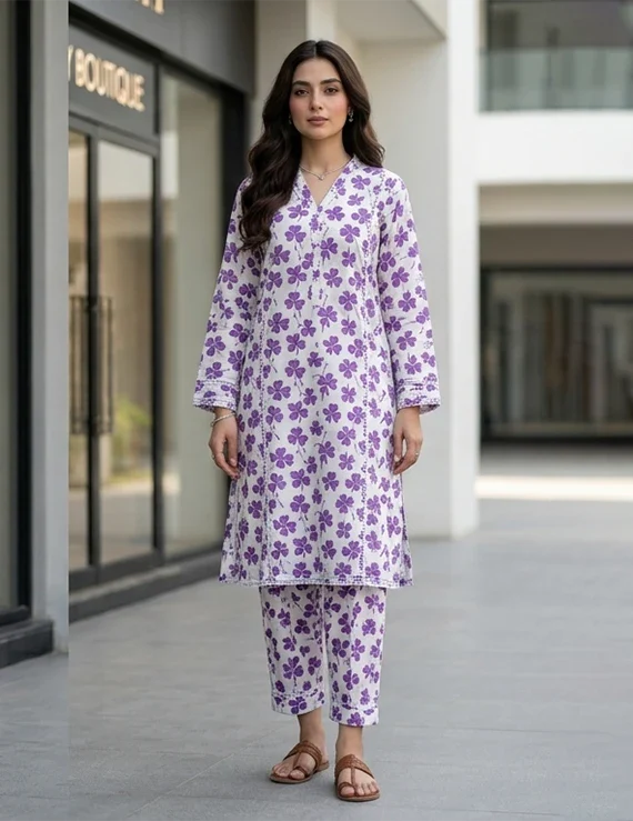 All Over Pattern Printed Lawn Edit 2026 Vol-FA55 (D-01)