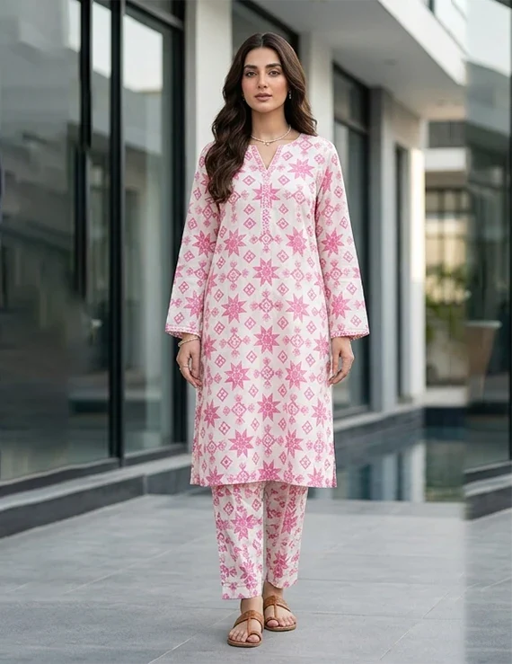 All Over Pattern Printed Lawn Edit 2026 Vol-FA55 (D-03)
