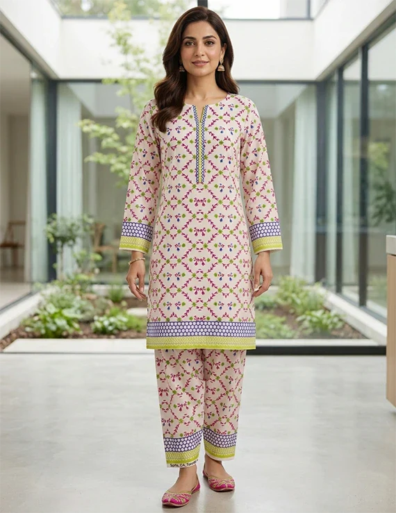 All Over Pattern Printed Lawn Edit 2026 Vol-FA55 (D-06)