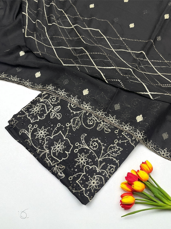 Allure Charm Fully Embroidered Chiffon Edit25 (IQ-174-01)