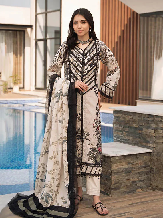 Alzohaib Luxury Lawn Prints Collection 2025 (AZP-25-04)