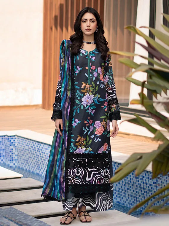 Alzohaib Luxury Lawn Prints Collection 2025 (AZP-25-08)