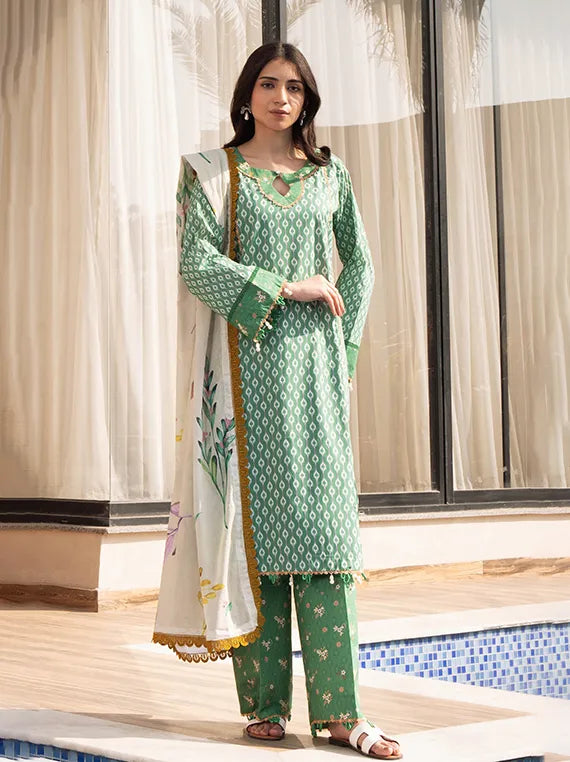 Alzohaib Luxury Lawn Prints Collection 2025 (AZP-25-12)